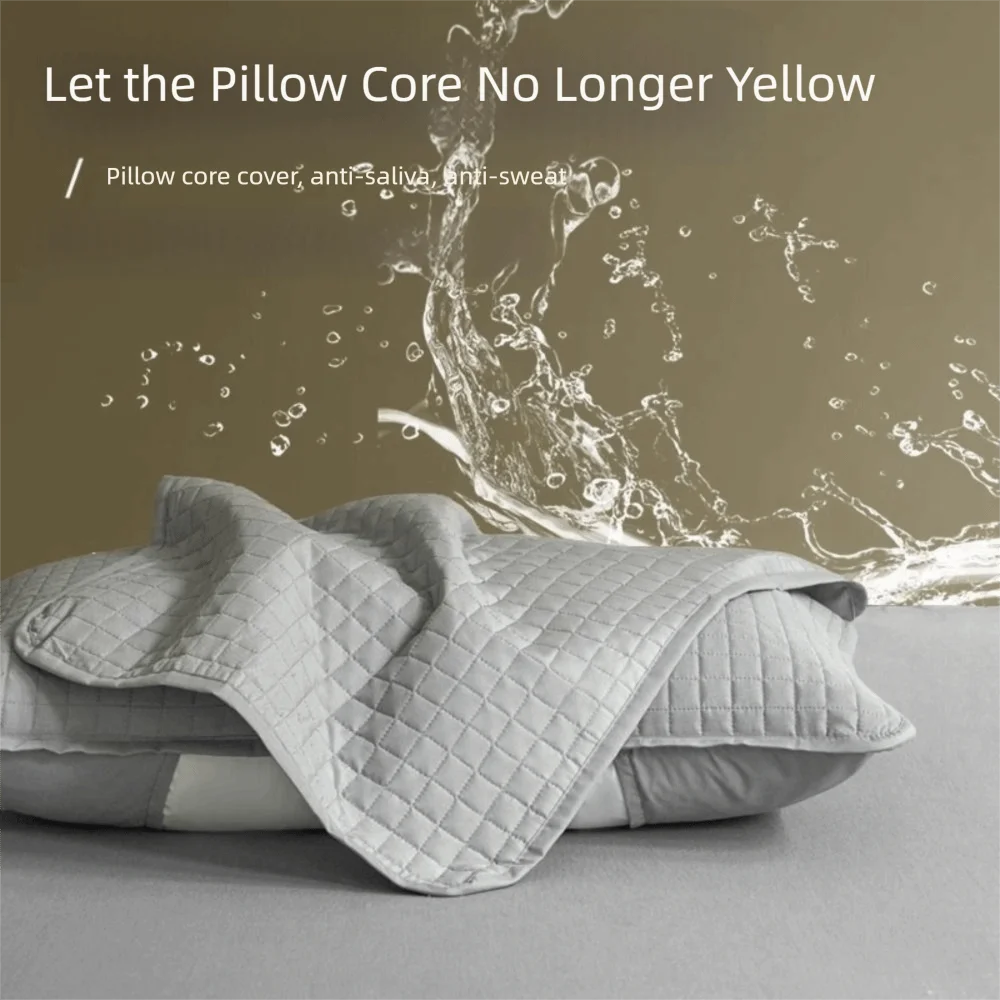 Funda de almohada de algodón, capa de aislamiento, funda de almohada de aceite para la cabeza, Protector antiácaros, almohada a prueba de sudor, protección central para el hogar