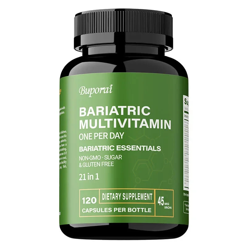 Suplemento multivitamínico bariátrico: contiene 21 vitaminas y minerales para promover la salud general y mantener los niveles de energía