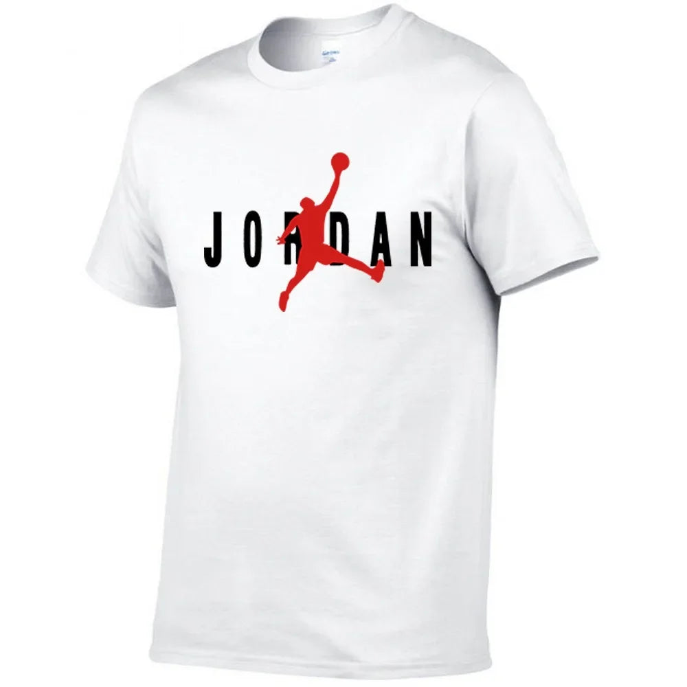 2025 nueva camiseta de manga corta de alta calidad para hombre, Camiseta deportiva estampada con absorción de sudor de algodón, camiseta informal de moda de manga corta para hombre