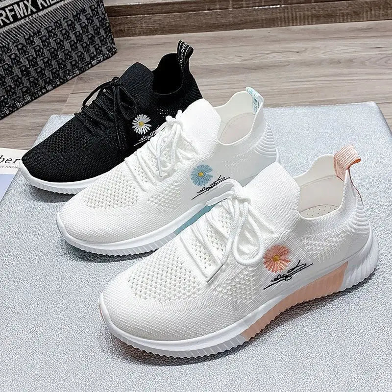 Zapatos deportivos para mujer, zapatillas deportivas informales, cómodas y elegantes, planas, bajas, bonitas, blancas, moda de éxito, tenis para mujer, verano 2025