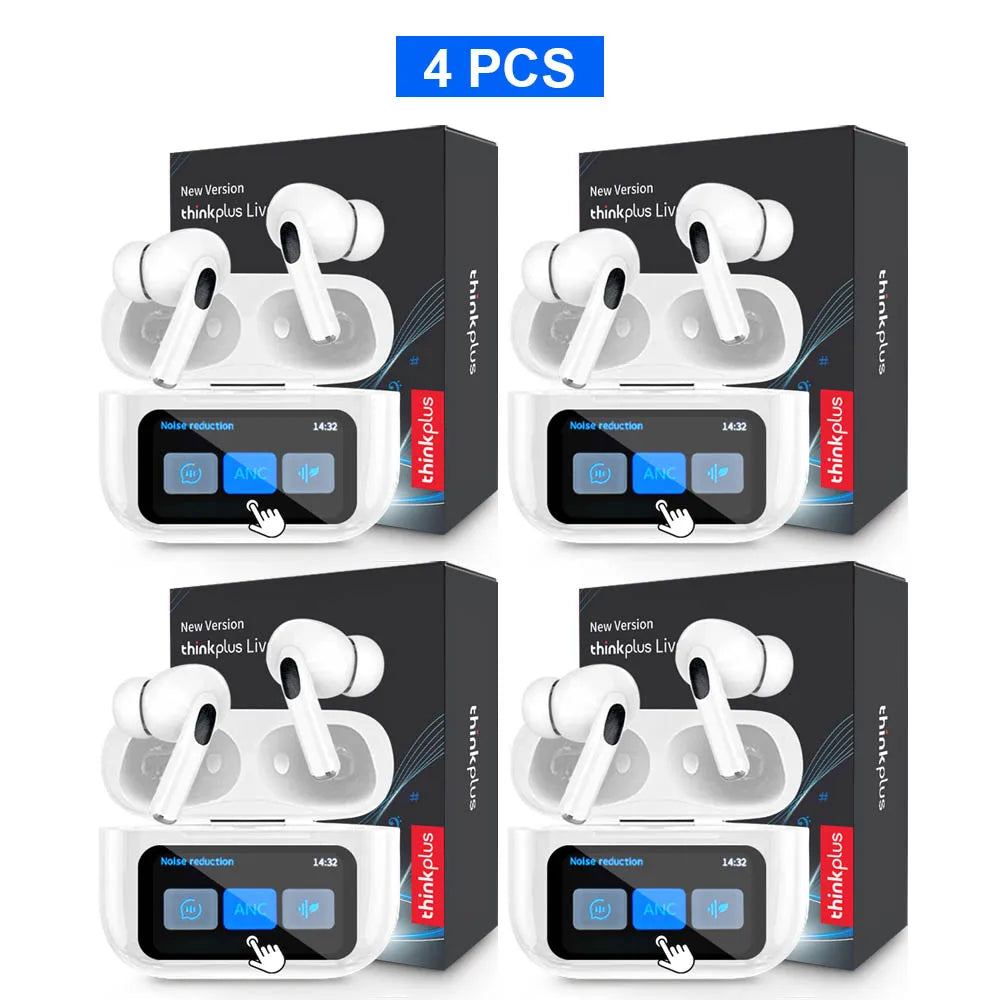 Original Thinkplus auriculares inalámbricos Bluetooth ANC auriculares con reducción de ruido HD micrófono llamada Gamer auriculares LED Control de pantalla táctil