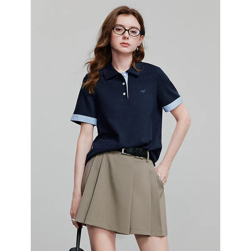 TOYOUTH Camiseta de manga corta para mujer, camisetas nuevas de primavera 2025 8521007