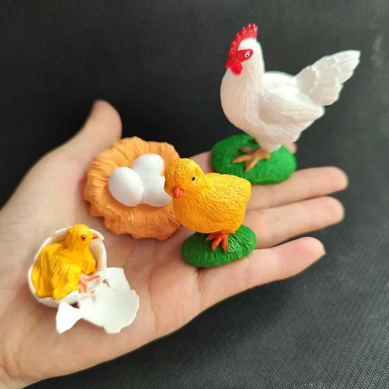 Modelo de biología de simulación para niños, juguete de planta Animal, ciclo de crecimiento de vida, juego de juguetes Montessori para niños, material didáctico, juguetes educativos