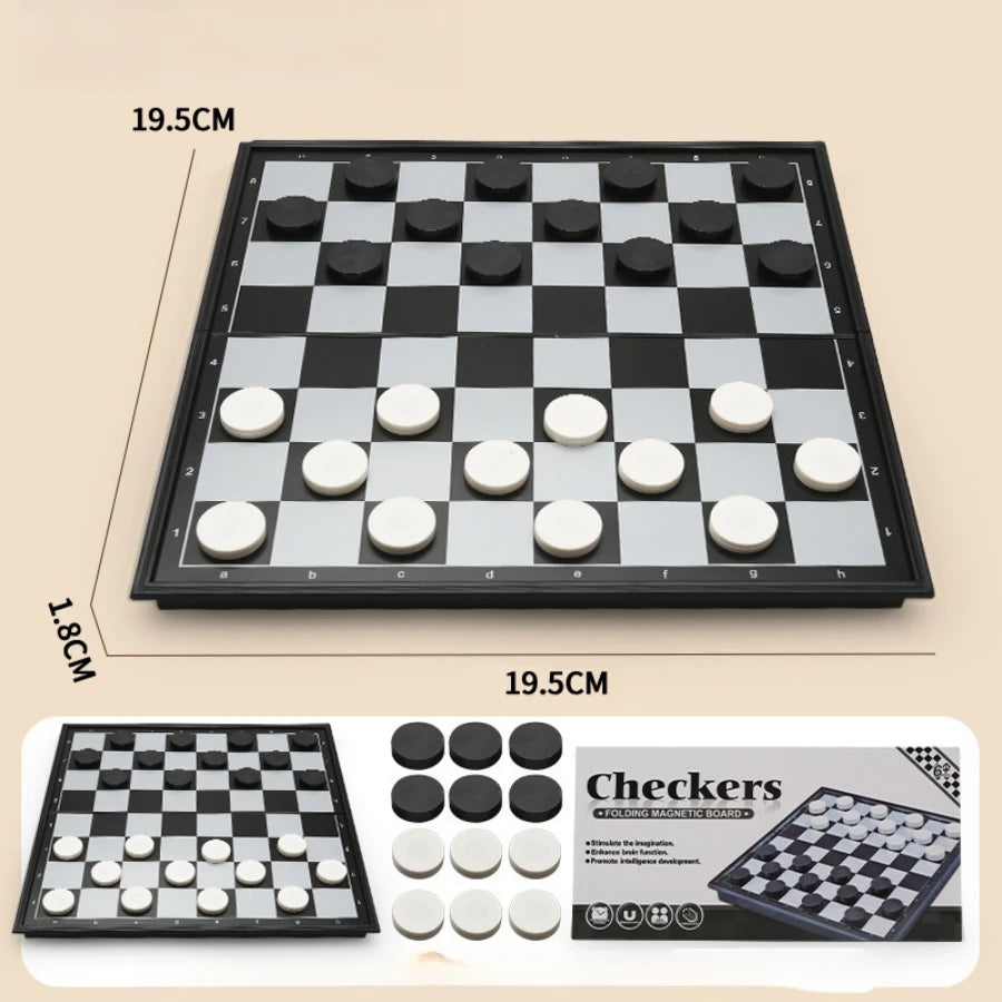 Mesa de juego de mesa magnética 9 en 1, alfombra grande, ajedrez volador/damas/ajedrez/serpiente/Backgammon/cuádruple/Tic-Tac-Toe, Fiesta en casa