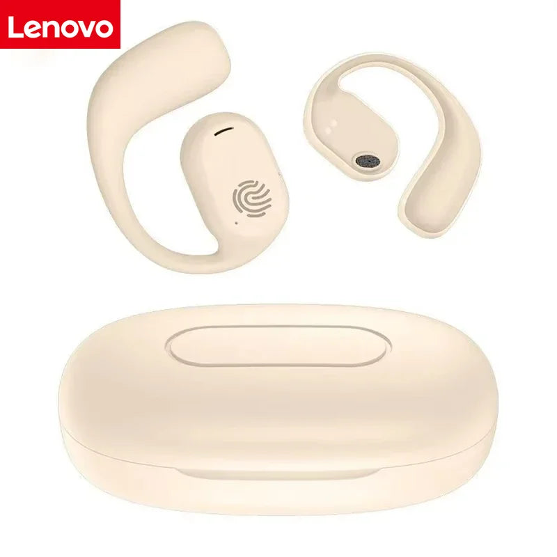 Auriculares Lenovo de conducción ósea, auriculares inalámbricos deportivos con Bluetooth 5,3, HiFi 9D, estéreo, resistentes al agua, TWS, Control táctil, cancelación de ruido