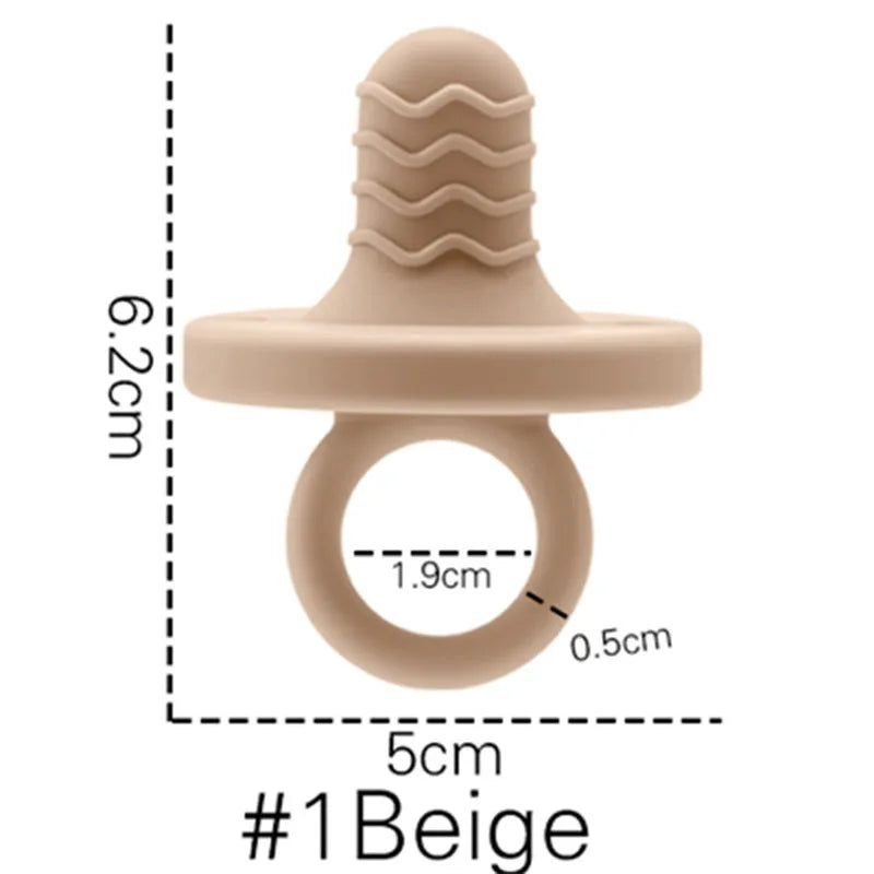 Chupete de silicona para bebé, chupete suave sin BPA, tetina simulada para bebé recién nacido, juguete mordedor para dentición, cadena de chupete colgante