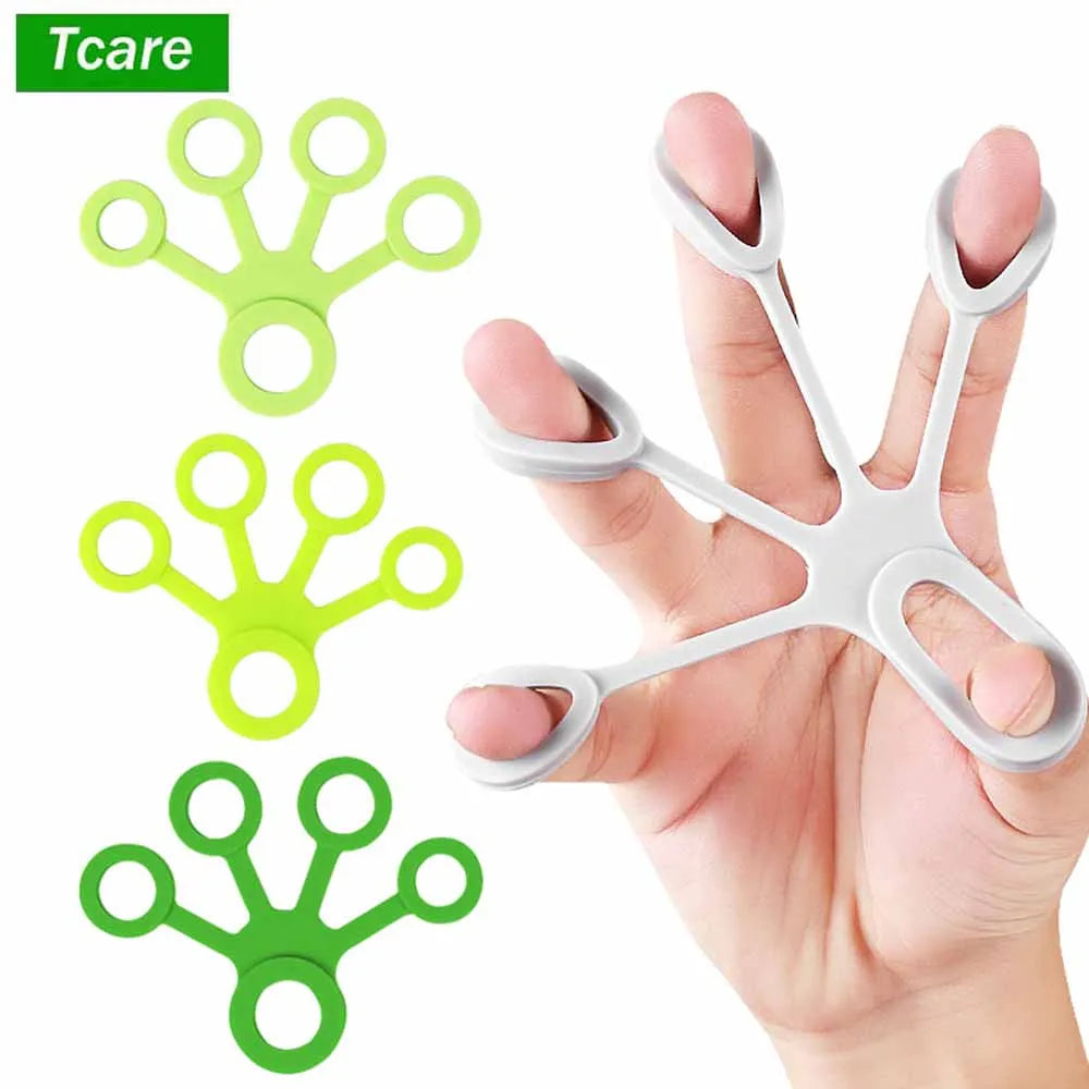 Tcare-expansor de mano de silicona, agarre de mano para dedo, camilla de entrenamiento para dedo, bandas de resistencia para ejercicio de muñeca, Fitness