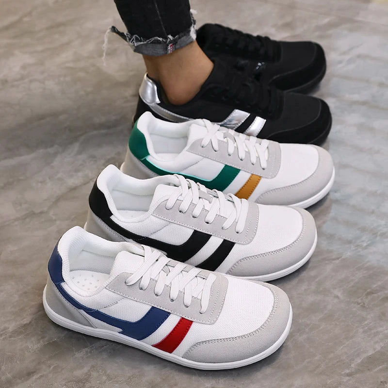 Tenis De Hombre con punta ancha, zapatos descalzos, minimalistas, transpirables, cómodos, para caminar al aire libre, deportivos, informales, azules, 2025
