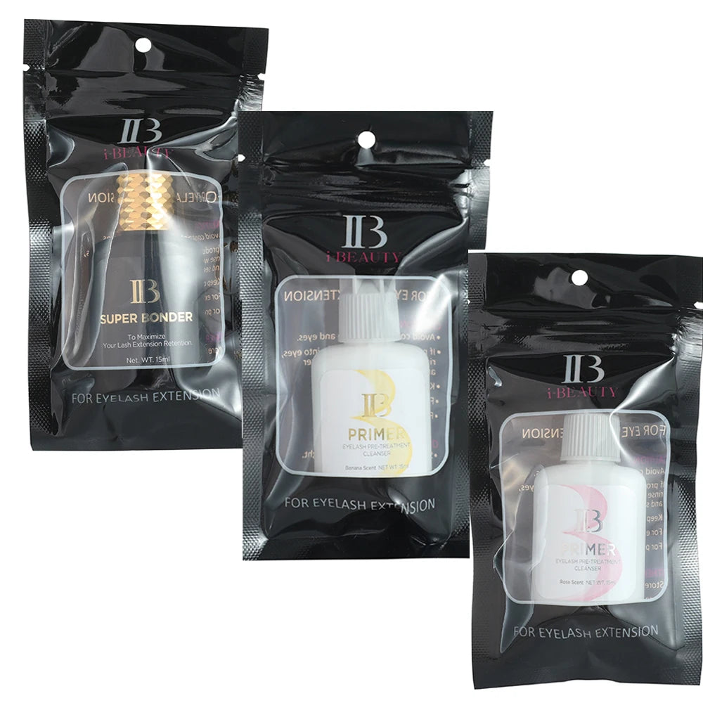 I Beauty Primer recoger agente fijador Super Bonder extensión de pestañas limpiador de imprimación transparente ib plátano rosa aroma