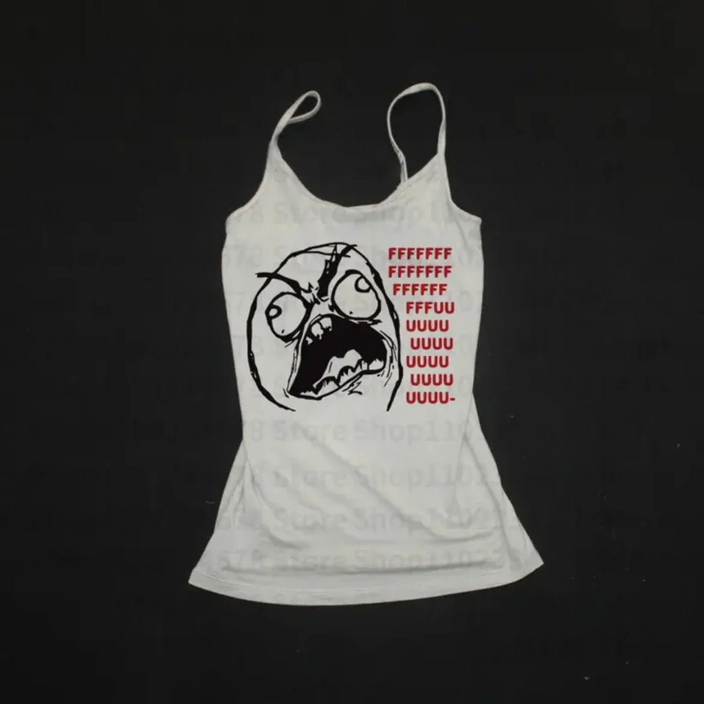Camisetas sin mangas con espalda descubierta para mujer, ropa de calle con estampado gráfico de letras, camisola sin mangas, Top Y2k, moda de verano