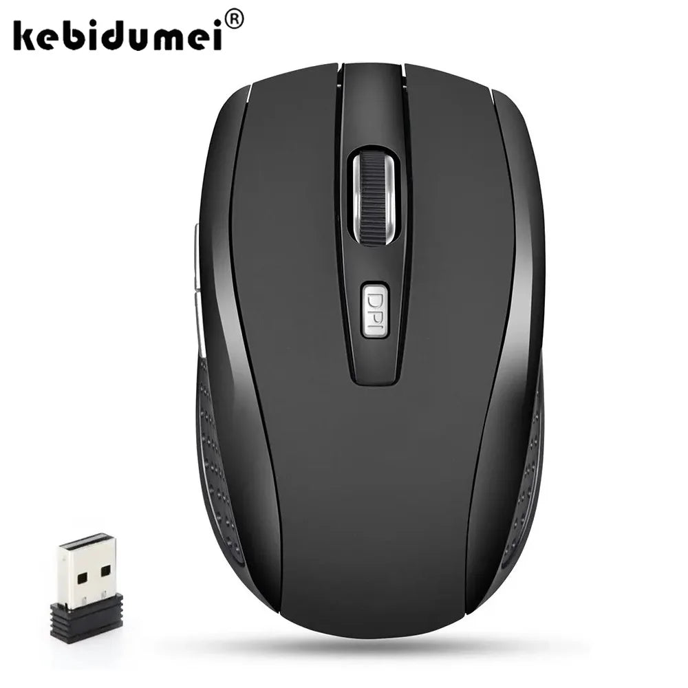 Ratón inalámbrico 2,4G, ratón silencioso, ratón óptico portátil para oficina, 1600 niveles de DPI ajustables para Notebook, PC, portátil, MacBook