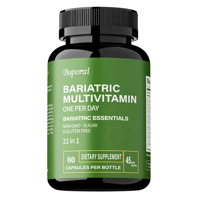 Suplemento multivitamínico bariátrico: contiene 21 vitaminas y minerales para promover la salud general y mantener los niveles de energía