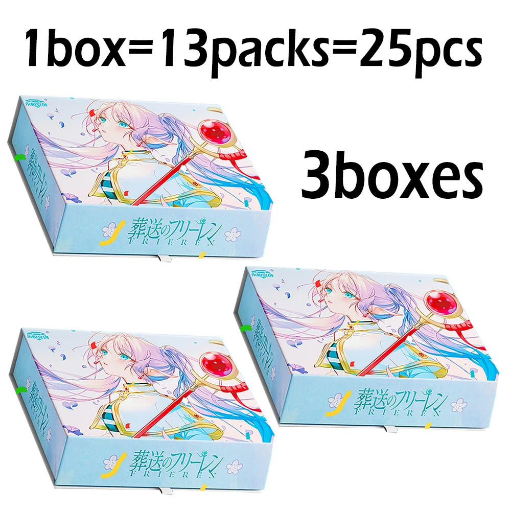 Frieren: Tarjeta de colección de Anime Beyond Journey's End, hermosa y exquisita tarjetas de personajes de raíz de billete láser, juguetes de mesa familiares