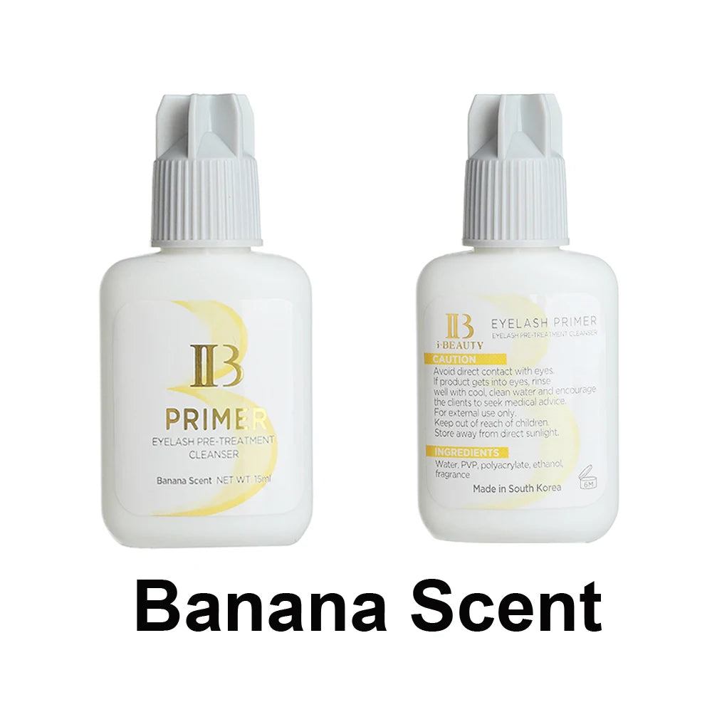 I Beauty Primer recoger agente fijador Super Bonder extensión de pestañas limpiador de imprimación transparente ib plátano rosa aroma