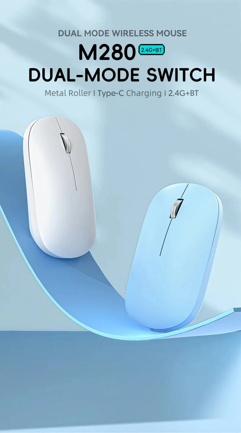 Nuevo Ratón Inalámbrico con Carga Tipo-C, Clic Silencioso, Portátil, Ergonómico, Universal para Oficina, Ligero, para Juegos, Sin Ruido, 2026