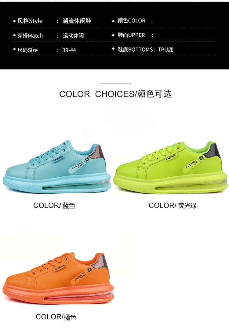 Zapatillas de deporte con plataforma para hombre, zapatos informales, nuevos zapatos suaves y cómodos de cuero Pu, zapatos planos de marca de tendencia, zapatos informales para hombre, Tenis nuevos