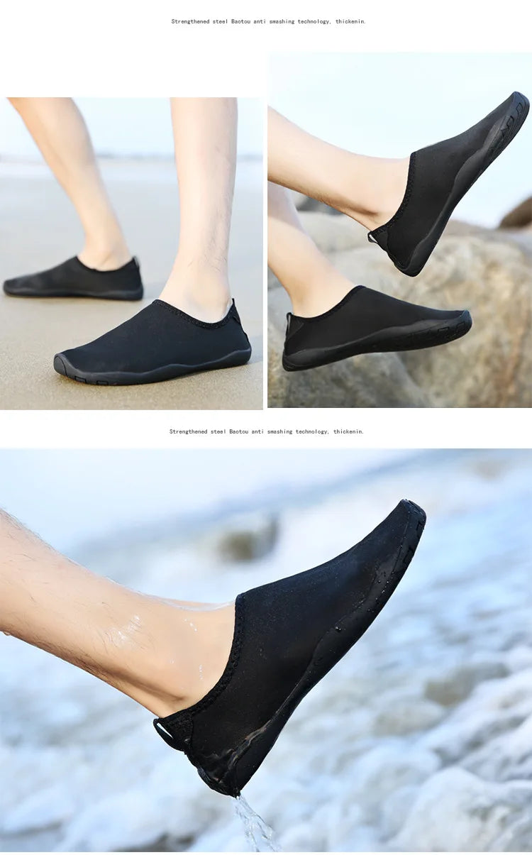 Zapatos acuáticos Unisex para parejas, zapatos de natación antideslizantes de suela blanda acolchados para exteriores, zapatos de playa de secado rápido para esnórquel, zapatos de Fitness
