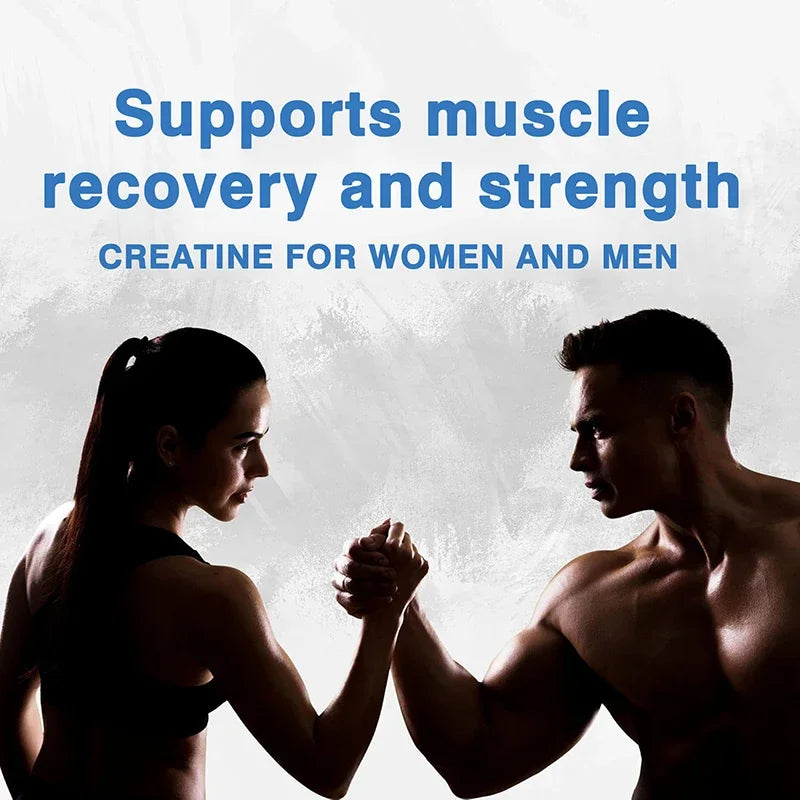Monohidrato de creatina: apoya los músculos, la energía y la función cognitiva, aumenta la masa muscular magra - Suplementos sin gluten