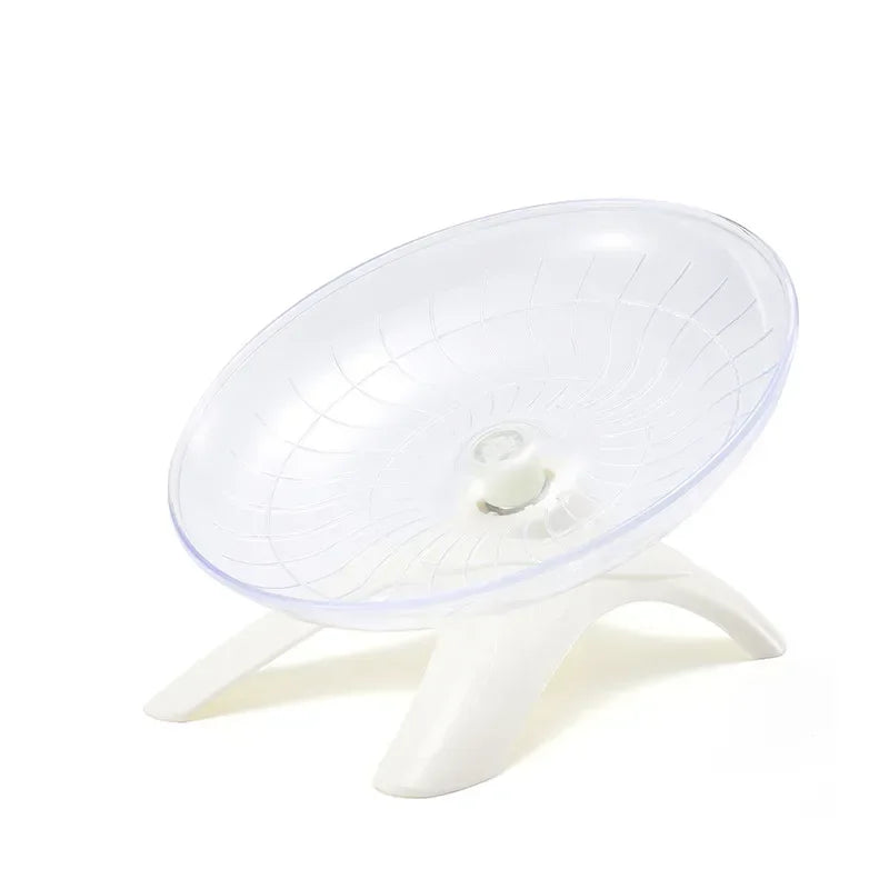 Rueda para correr para hámster, platillo volador silencioso, rueda de eje de acero, juguetes de disco para correr, jaula, accesorios para hámster de animales pequeños