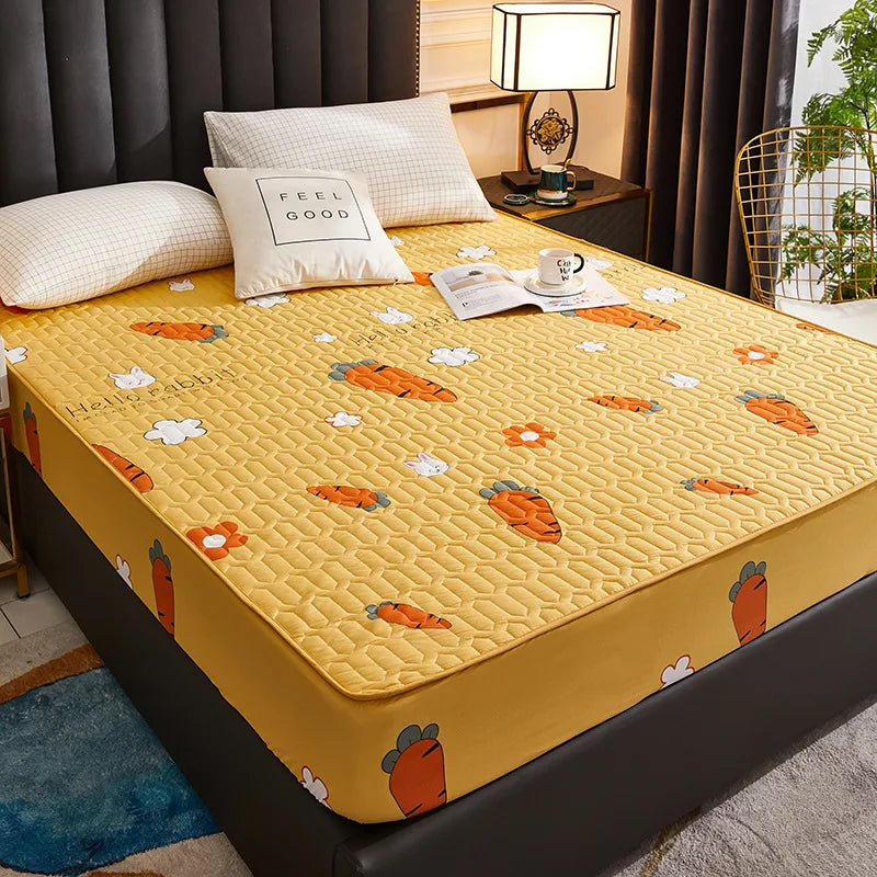Funda de colchón impermeable, Sábana ajustable de dibujos animados para el hogar, dormitorio, Protector de almohadilla para cama, familias con niños de mascotas (sin funda de almohada)