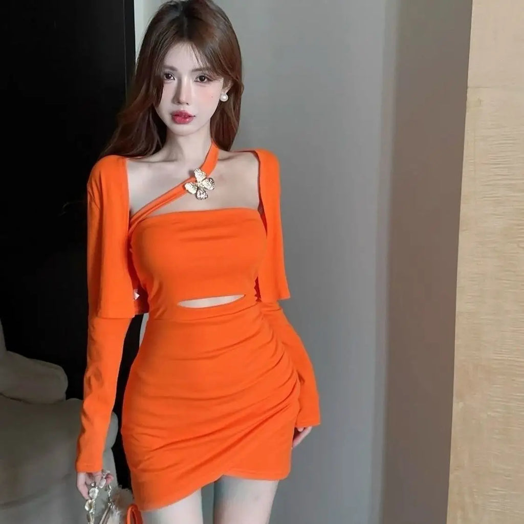 Vestidos Elegantes Para Mujer Sexy Vestidos ajustados bata Mini Primavera Verano ajustado plisado Casual Chic