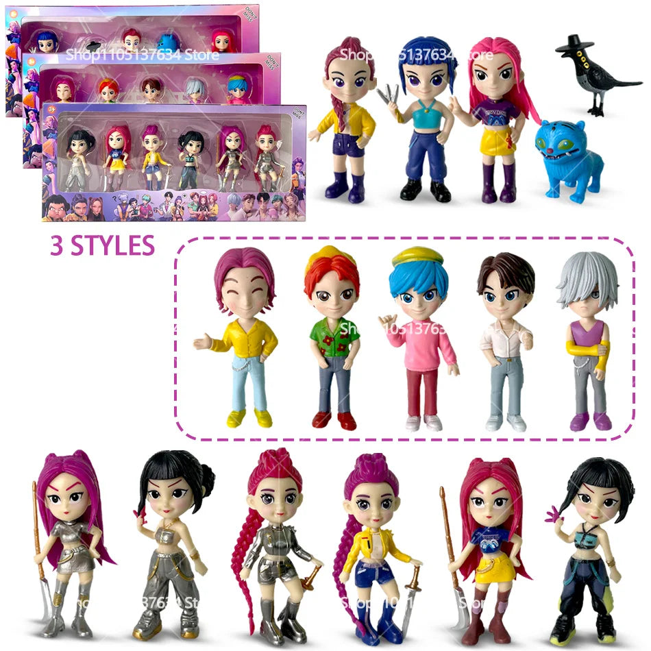 2026NEW Kpop Devil Hunter Rumi Zoe Mira anime colección de personajes de cloruro de polivinílico baratijas de escritorio regalo de Año Nuevo para niños