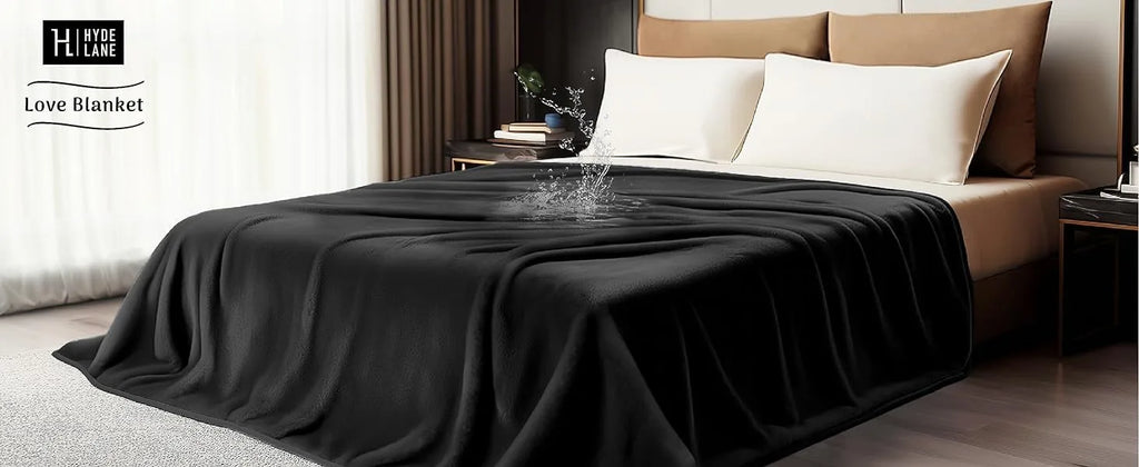 Manta impermeable de franela de doble cara para parejas, cama y mascotas |   Cubrecama cómodo y a prueba de fugas