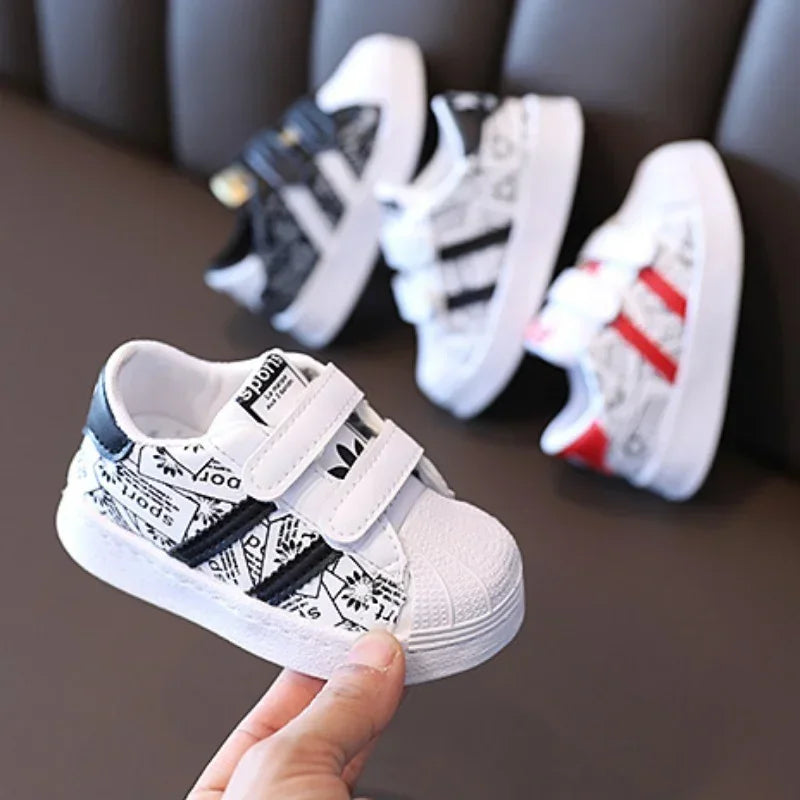 Zapatos infantiles para bebés, niñas y niños, zapatillas antideslizantes con parte inferior de goma suave, zapatos planos informales, talla 21-30