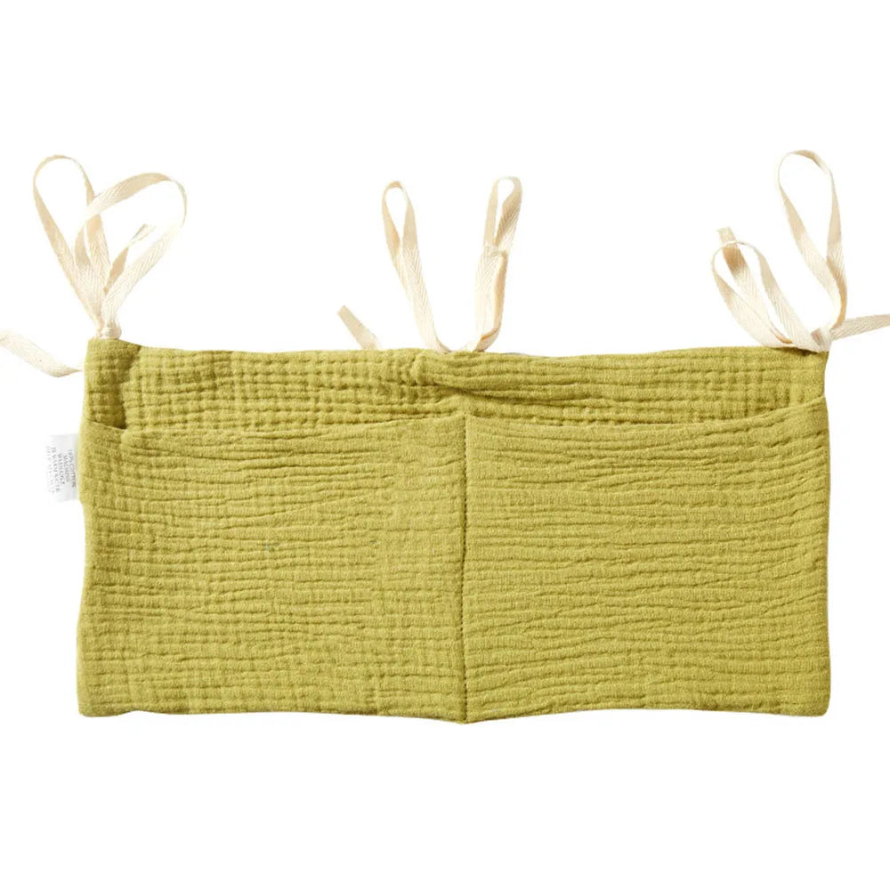 Organizador para cuna de bebé, bolsa de almacenamiento para cama Caddy, 2 bolsillos, colgante para cabecera de cama, organizador para pañales, juguetes y ropa