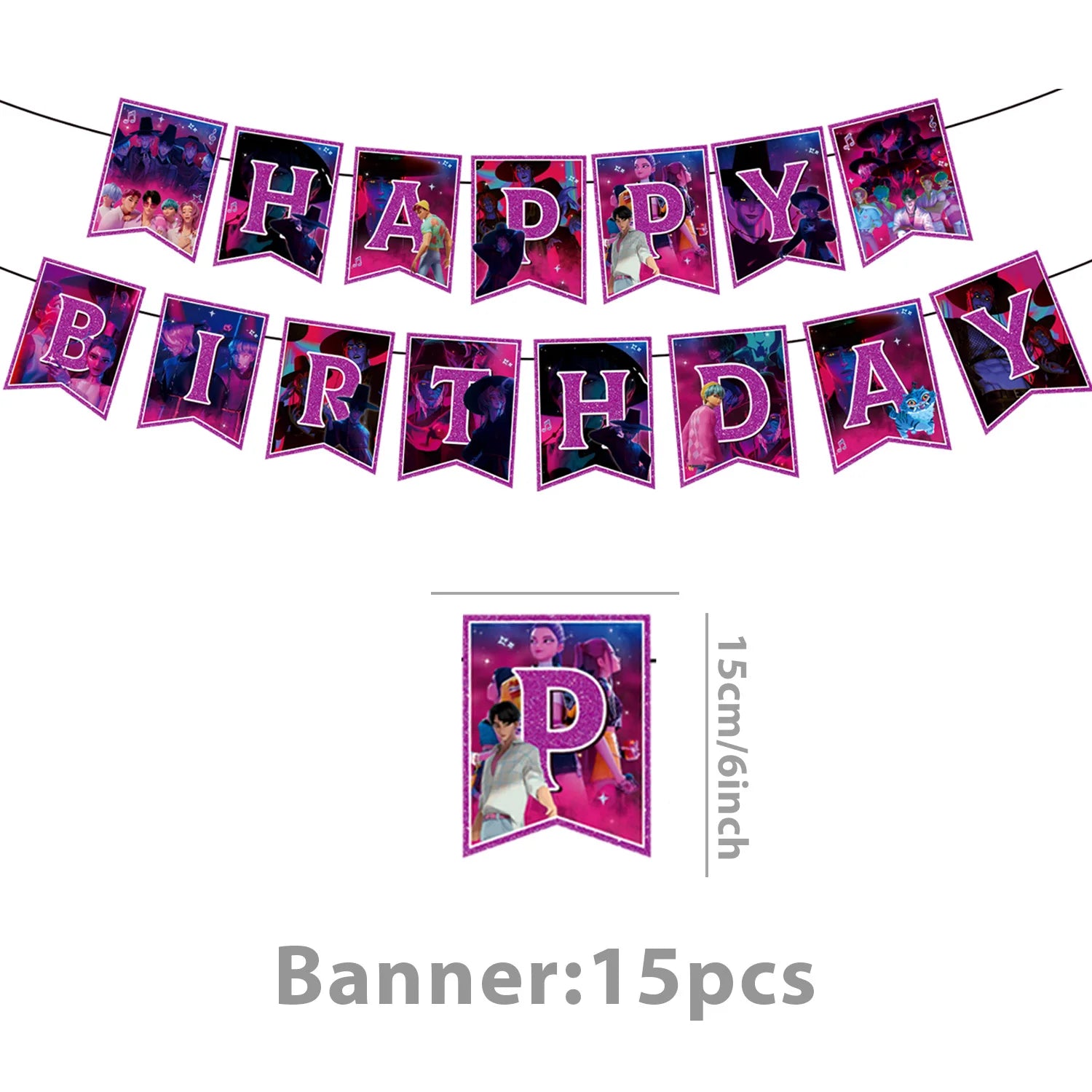 Kpop Demon Hunters niñas Huntrix Saja niños decoración de fiesta de cumpleaños para accesorios joyería Rumi Zoey Jinu Mira Fans HUNTERS regalos