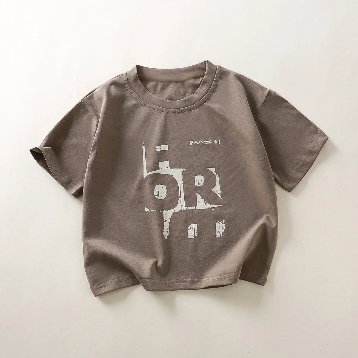 Camiseta de manga corta para niños, novedad de verano, para niños y niñas, versión coreana, camiseta suave, Top moderno