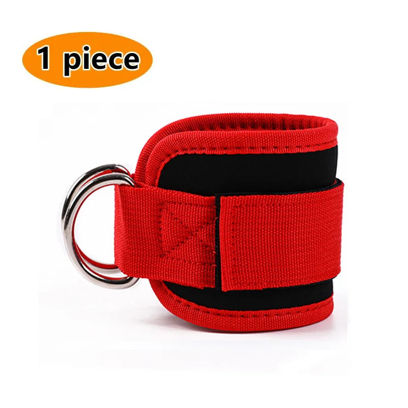 Correas de tobillo ajustables para fitness con anillo en D, soporte para entrenamientos de fuerza de piernas en gimnasio, polea con hebilla, protector deportivo de seguridad para abductores.