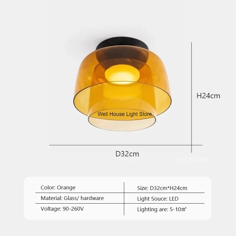 Lámpara de techo de cristal de niveles, lámpara de techo de cristal de lujo nórdica para restaurante, dormitorio, sala de estar, lámpara de techo led colorida