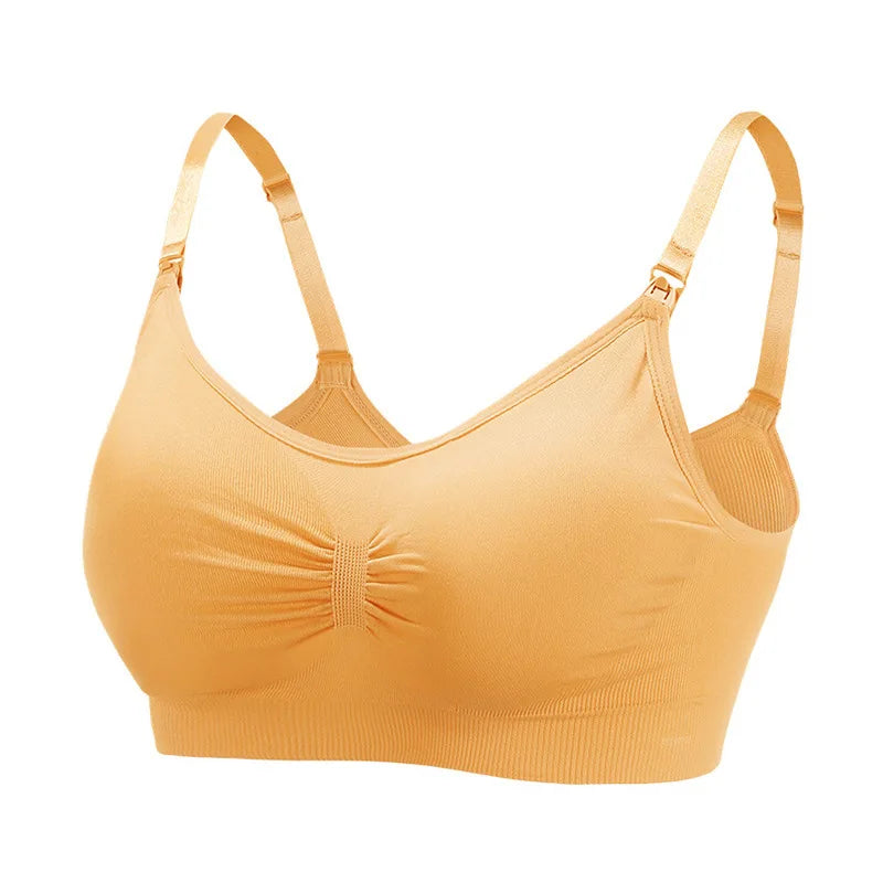 Sujetadores de lactancia de alta calidad, de algodón, para embarazadas, ropa interior sin costuras, talla grande, transpirable, con efecto push-up.