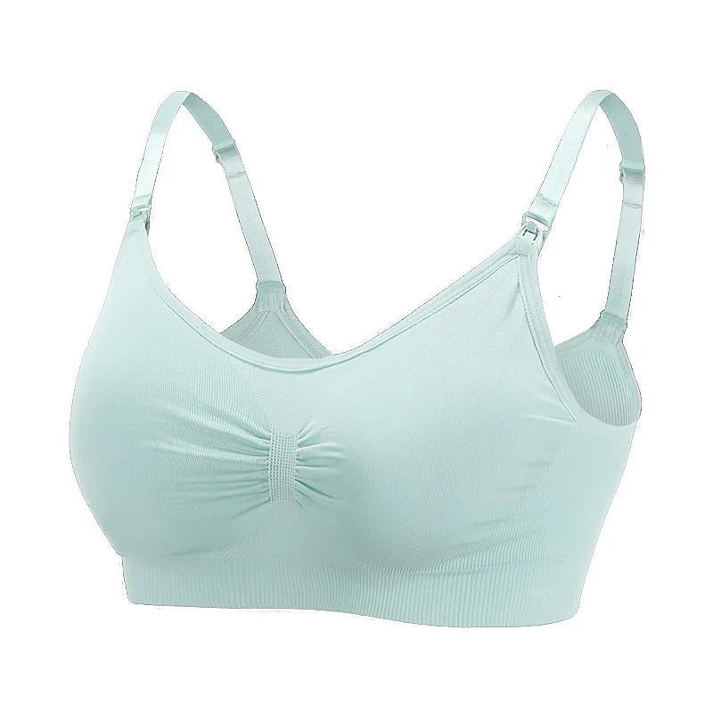 Sujetadores de lactancia de alta calidad, de algodón, para embarazadas, ropa interior sin costuras, talla grande, transpirable, con efecto push-up.