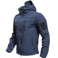Chaqueta táctica de concha suave de piel de tiburón para hombre, abrigo con capucha de lana impermeable, ropa de caza, chaqueta de camuflaje para exteriores, invierno