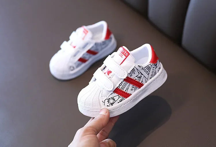 Zapatos infantiles para bebés, niñas y niños, zapatillas antideslizantes con parte inferior de goma suave, zapatos planos informales, talla 21-30