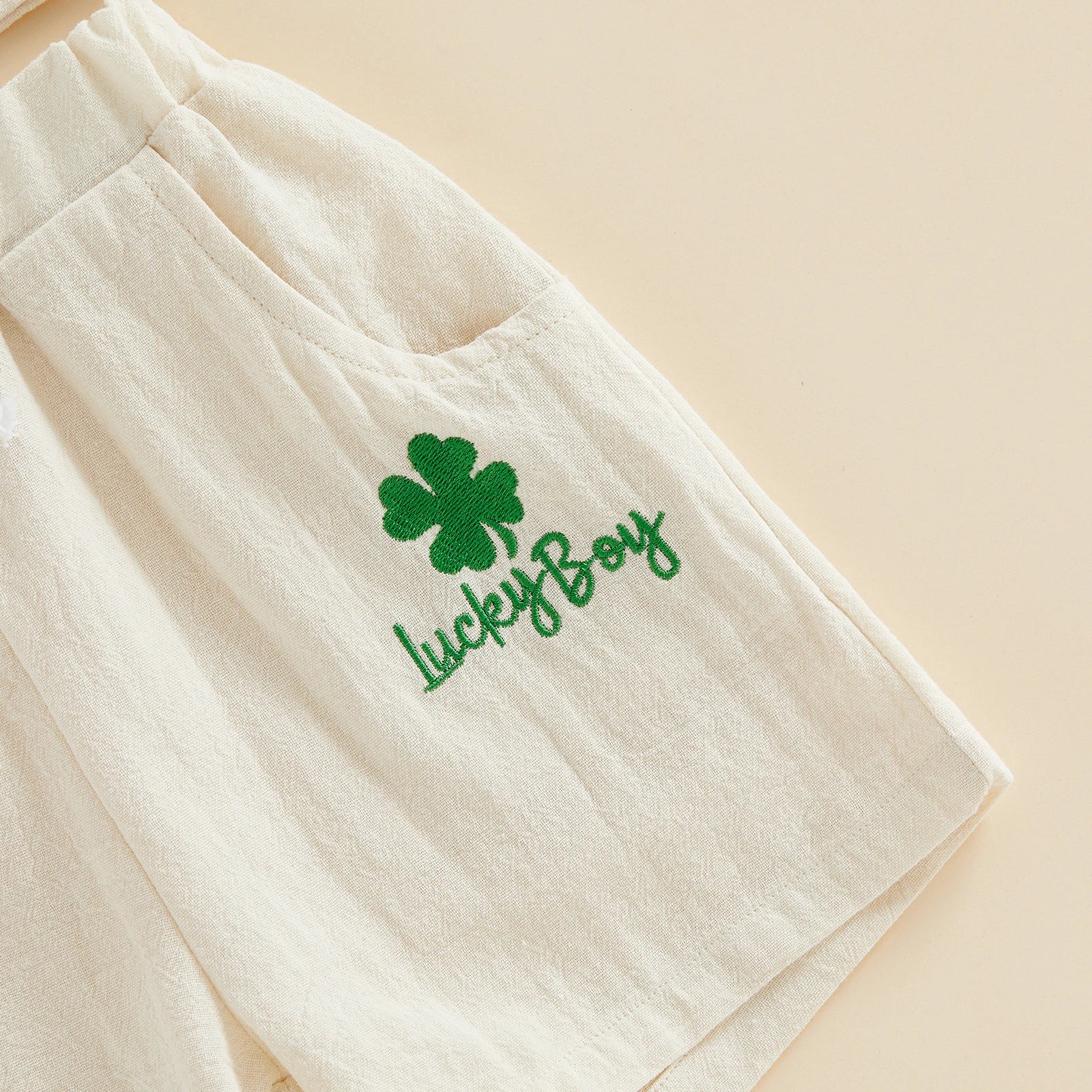 Conjunto de pantalones cortos para niños, camisa de manga corta con letras bordadas y pantalones cortos, traje de verano para vacaciones