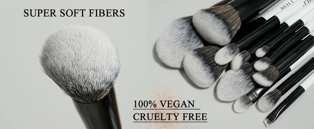 BEILI-Juego de brochas de maquillaje de doble punta, profesional, 12 Uds., contorno vegano, base en polvo, bronceador de cejas, Kit de cosméticos