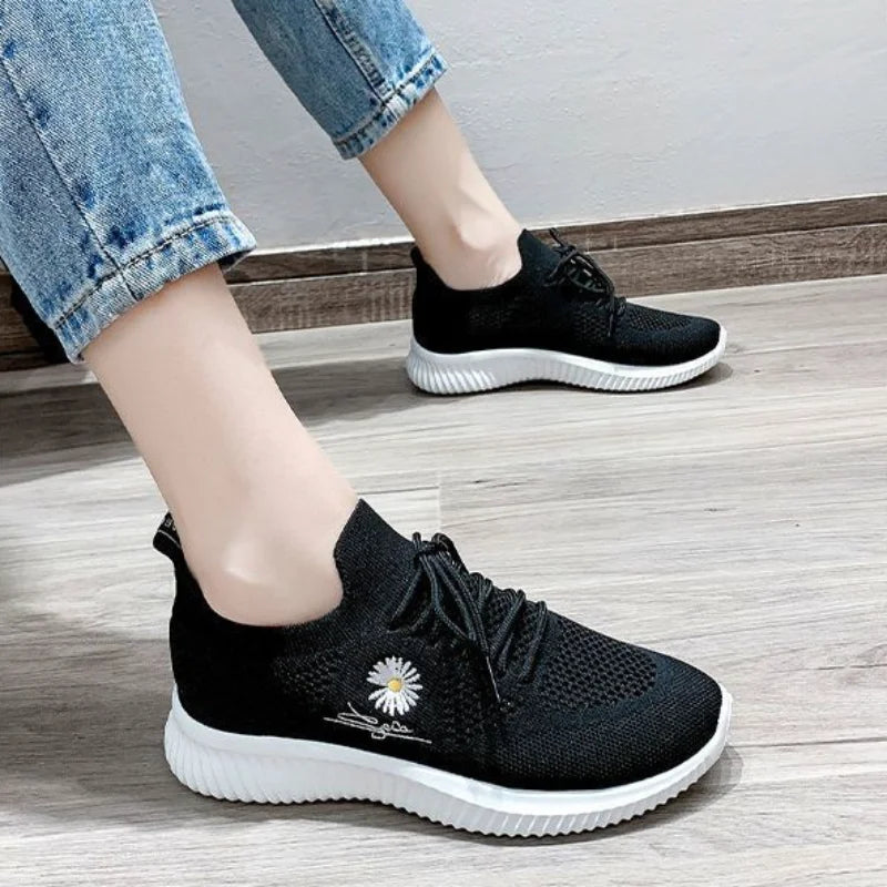 Zapatos deportivos para mujer, zapatillas deportivas informales, cómodas y elegantes, planas, bajas, bonitas, blancas, moda de éxito, tenis para mujer, verano 2025
