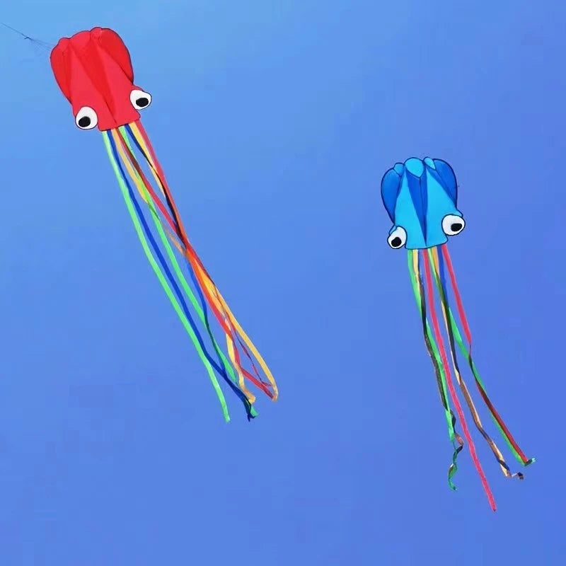 Cometas de pulpo, juguetes de jardín, cometa voladora, cometas inflables profesionales de parapente, cometa suave con cuerda, cometa dragón, cometa de exterior con alerón