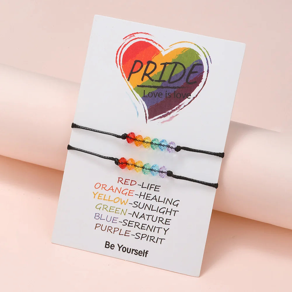 Pulsera de pareja para mujer, cadena de cuerda trenzada hecha a mano, corazón de madre e hija, pulseras con dijes, regalo de joyería de hermana de la amistad de la suerte