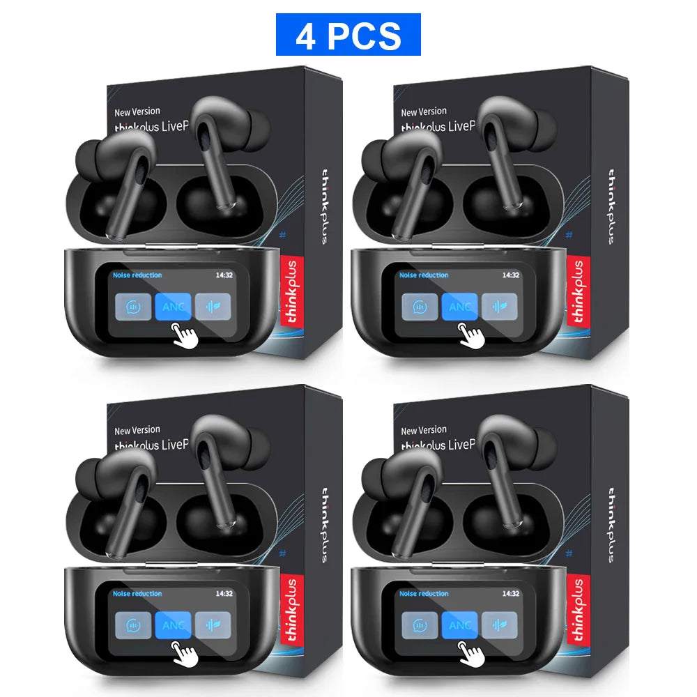 Original Thinkplus auriculares inalámbricos Bluetooth ANC auriculares con reducción de ruido HD micrófono llamada Gamer auriculares LED Control de pantalla táctil
