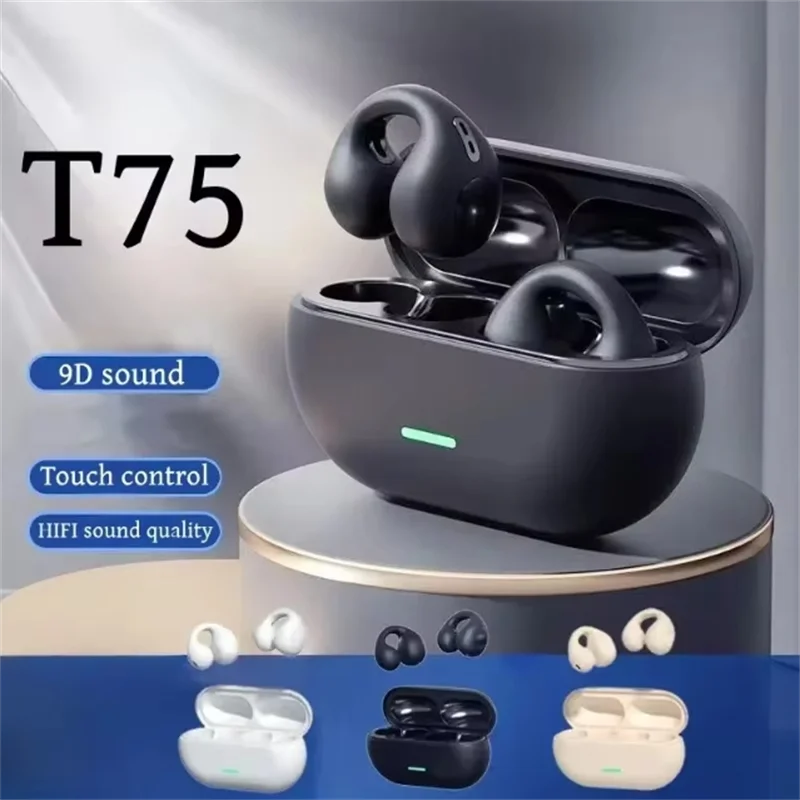 Original T75 TWS Control táctil auriculares inalámbricos Bluetooth auriculares deportivos auriculares de música para teléfonos Iphone Xiaomi
