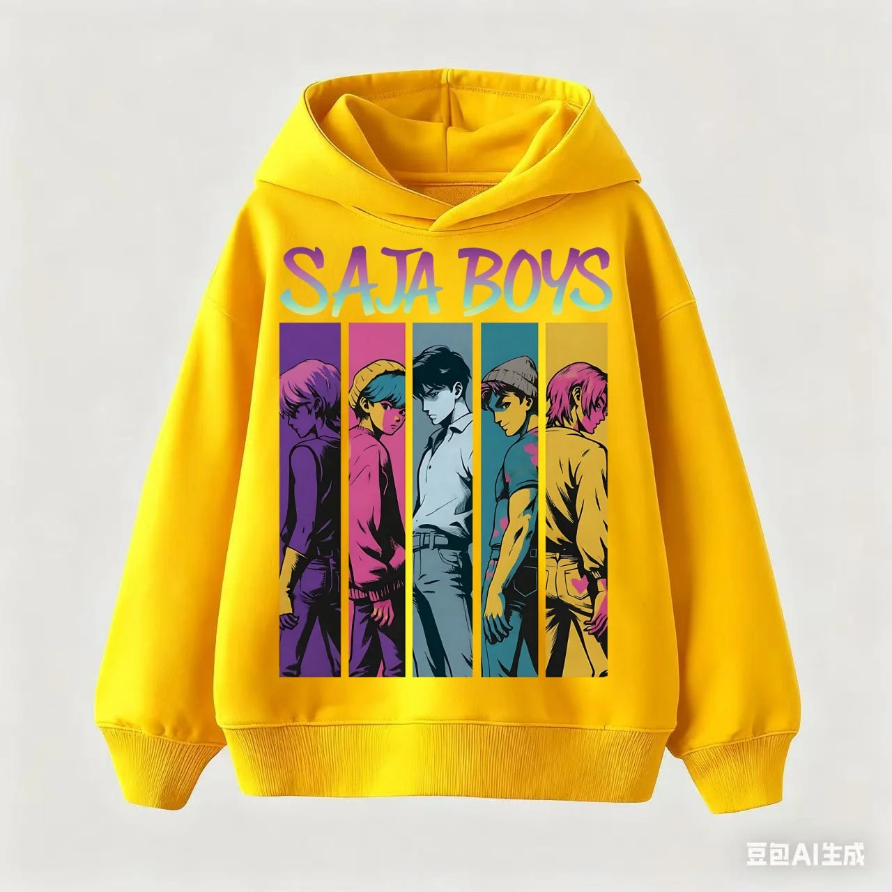 Sudadera con capucha de dibujos animados, serie KPOP Demon Hunters 2026: Sudadera con capucha fresca para niños y niñas, top informal a la moda