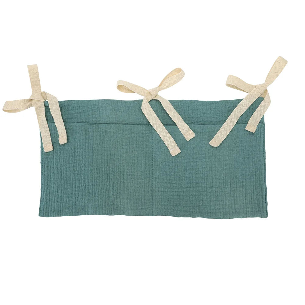 Organizador para cuna de bebé, bolsa de almacenamiento para cama Caddy, 2 bolsillos, colgante para cabecera de cama, organizador para pañales, juguetes y ropa