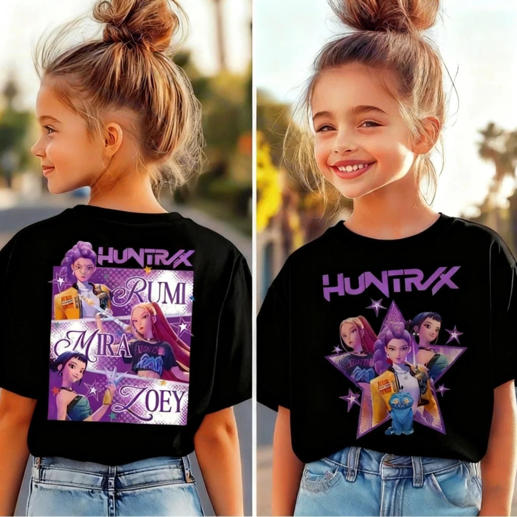 Camiseta Kpop Demon Hunters para niños, camiseta de manga corta para mujer, camiseta Saja para niños, camiseta Kpop Demon Hunters, ropa familiar para niños y niñas