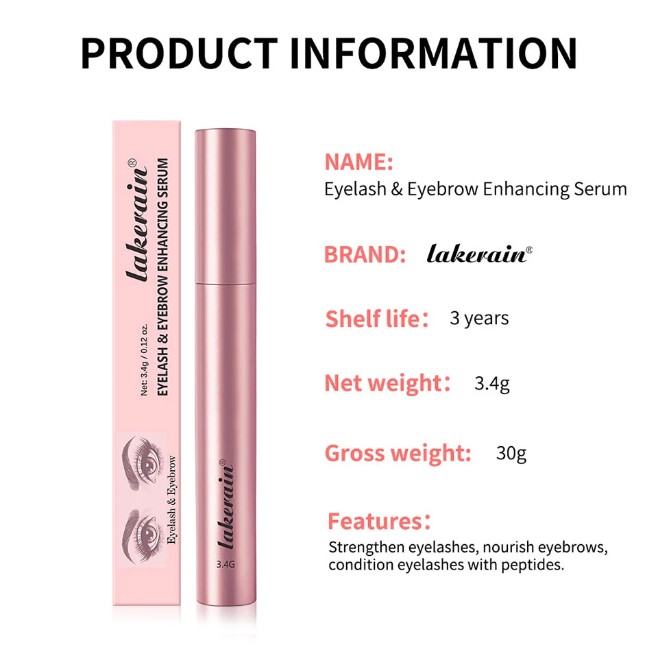 Suero potenciador de cejas, ingredientes naturales nutritivos para pestañas más largas, más gruesas y más abundantes, maquillaje de ojos, cosméticos