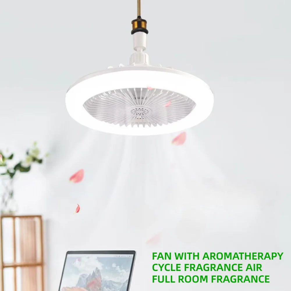 Miflame-ventilador de techo giratorio 3 en 1, lámpara de iluminación con Control remoto, convertidor E27, Base de iluminación, dormitorio y sala de estar