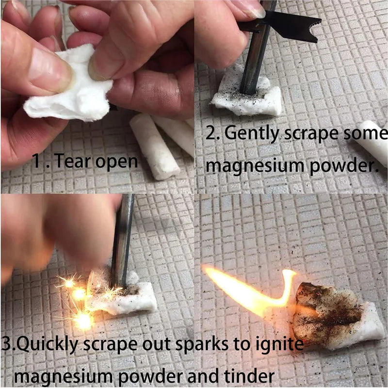 30/60 Piezas de Herramientas de Emergencia para Calentar el Cuerpo, Mini Varillas de Algodón Encerado para Acampar, Herramientas para Exteriores, Senderismo, Camping, Barbacoa